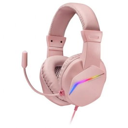 Mars Gaming Casque Gaming MH122 Rose - Son Stéréo 50mm, Micro Flexible, Compatible Multiplateforme