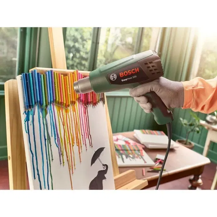 Bosch Décapeur thermique EasyHeat 500 1600W (débit d'air 240/450 l/min, température 300/500 °C) - Outil compact léger