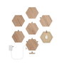 Nanoleaf Elements Starter Kit 7 Panneaux - Hexagones Luminaires Connectés Modulaires avec Design Bois et Application pour Scènes d'Ambiance