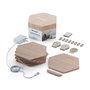 Nanoleaf Elements Starter Kit 7 Panneaux - Hexagones Luminaires Connectés Modulaires avec Design Bois et Application pour Scènes d'Ambiance