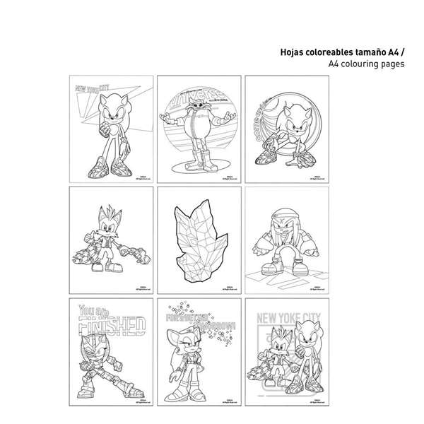 CERDÁ - Set de Papeterie Coloriable Sonic Prime - Lot de Fournitures Scolaires avec Crayons pour Enfants dès 3 Ans CERDÁ - Set de Papeterie Coloriable Sonic Prime - Lot de Fournitures Scolaires avec Crayons pour Enfants dès 3 Ans