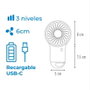 Edm Ventilateur de poche avec crochet, 3 vitesses
