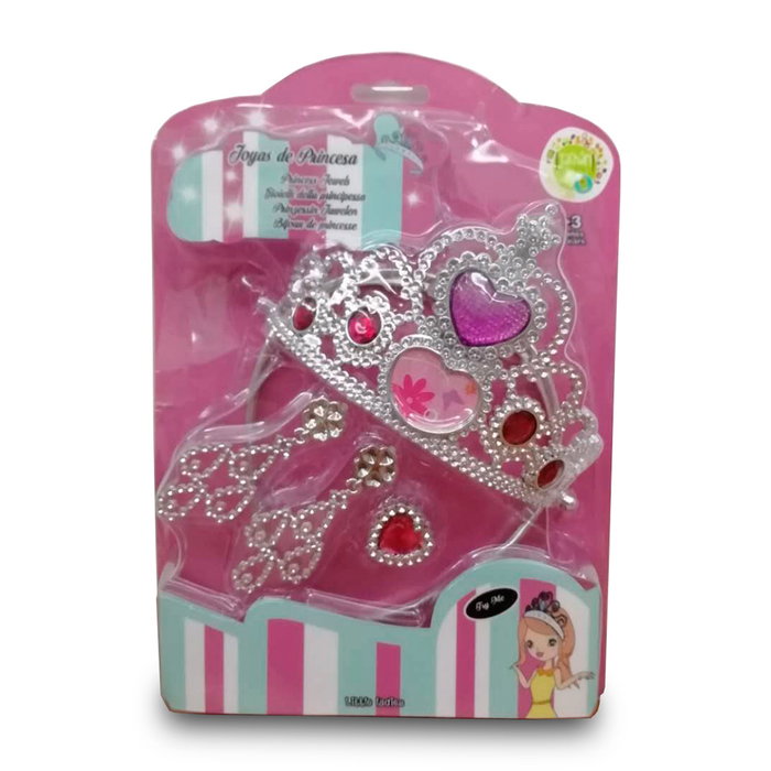 TACHAN - Set de Joyaux pour Princesses avec Couronne, Boucles d'Oreilles et Bague Lumineuse - Fonctionne sur Piles - Jouet pour Enfants de 3 Ans et Plus - Anglais, Italien, Espagnol TACHAN - Set de Joyaux pour Princesses avec Couronne, Boucles d'Oreilles et Bague Lumineuse - Fonctionne sur Piles - Jouet pour Enfants de 3 Ans et Plus - Anglais, Italien, Espagnol