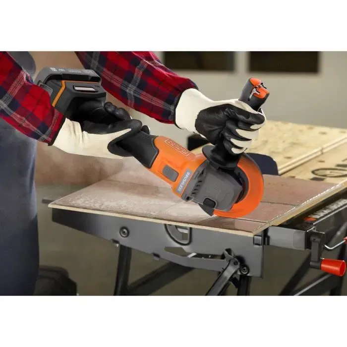 Black+Decker BCG6L8N-XJ Meuleuse sans fil 18 V brushless, diamètre de meule 115 mm, sans batterie ni chargeur