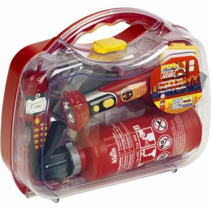 Klein Set pompiers Fire Fighter Henry avec mallette transparente et 6 accessoires