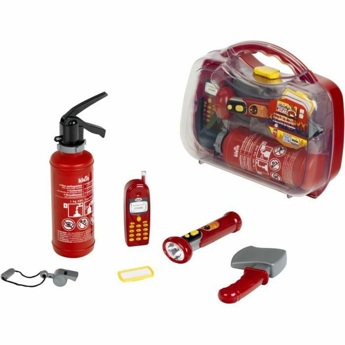 Klein Set pompiers Fire Fighter Henry avec mallette transparente et 6 accessoires