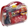 Klein 8984 - Mallette de pompier transparente avec 6 accessoires incluant lampe torche lumineuse, extincteur, sifflet, hache - Jouet pour enfant à partir de 3 ans