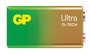 GP Pile alcaline GP Ultra 9V 1604AU/6LF22 (lot de 1) - Technologie G-Tech, protection anti-fuites, durée de conservation 10 ans, marquage Nordic Eco