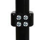 B-Tech Collier de fixation pour accessoires 50 mm - Fixation double robuste - Noir