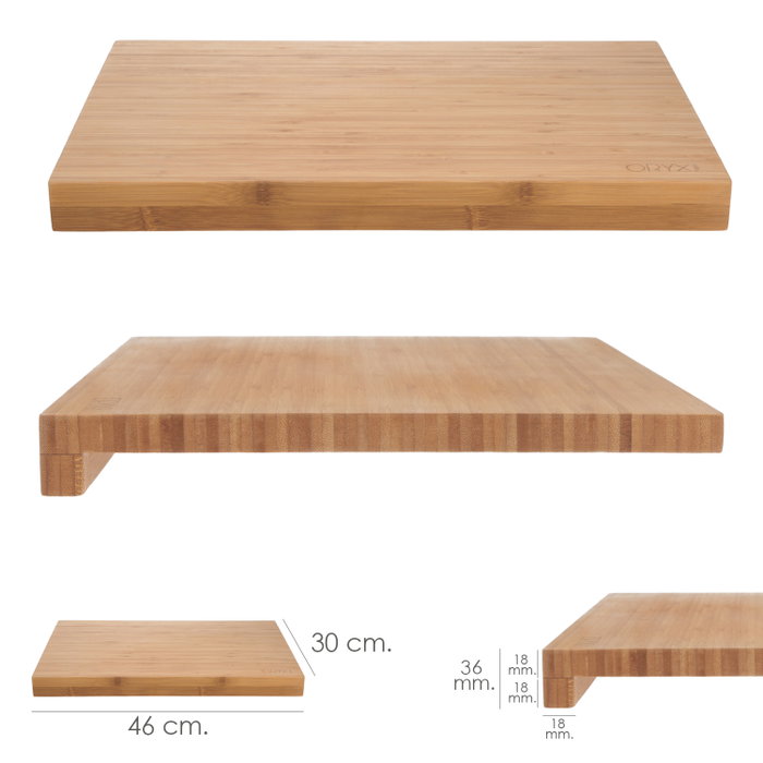 ORYX Planche à découper en bambou avec rebord 46x30,5 cm