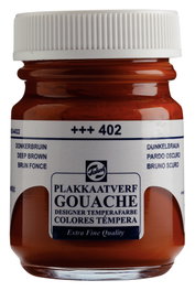 Talens Peinture Tempera Extra Fine, Brun Foncé 402, 50 ml