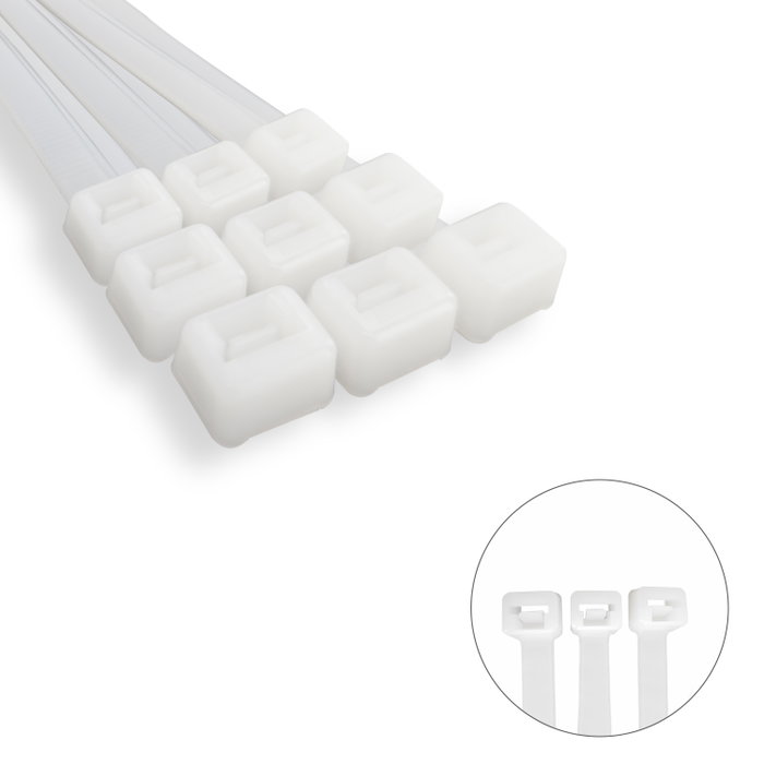 WOLFPACK LINEA PROFESIONAL Colliers de serrage en nylon naturel 2,5 x 135 mm (Sac de 100 unités)
