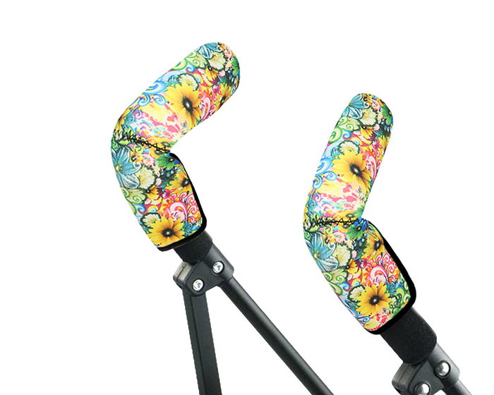 KioKids Protection de manillar pour poussette en néoprène Fleurs