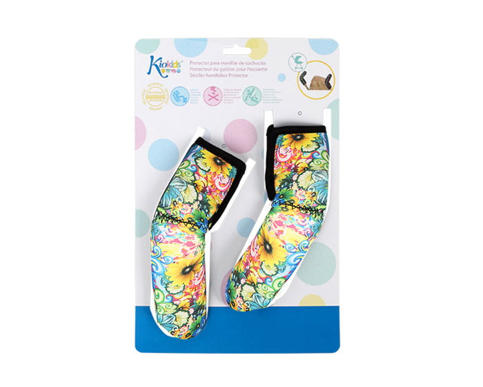 KioKids Protection de manillar pour poussette en néoprène Fleurs