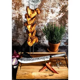 Forged Fourchette Barbecue Churrasco en Acier Inoxydable SS430 - 50 cm