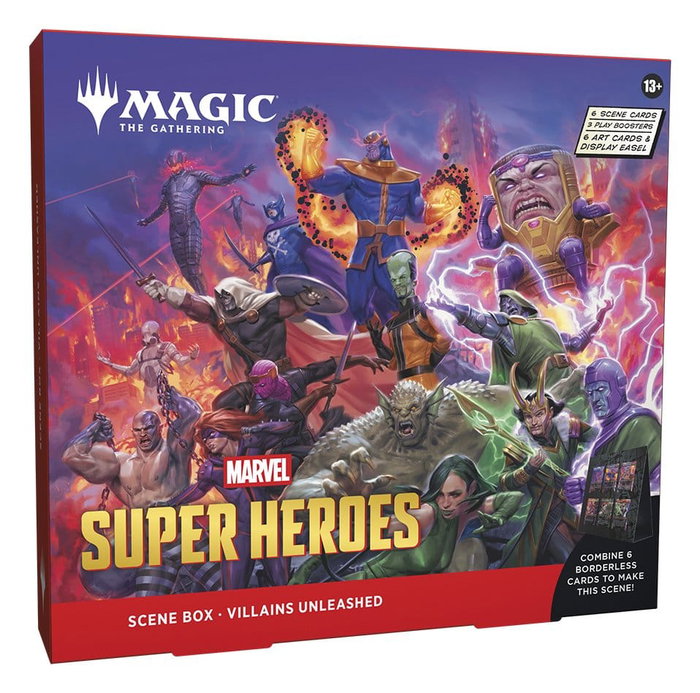 Wizards of the Coast Magic the Gathering Marvel Super Heroes Présentoir boîtes scéniques (4) *ANGLAIS* Wizards of the Coast Magic the Gathering Marvel Super Heroes Présentoir boîtes scéniques (4) *ANGLAIS*
