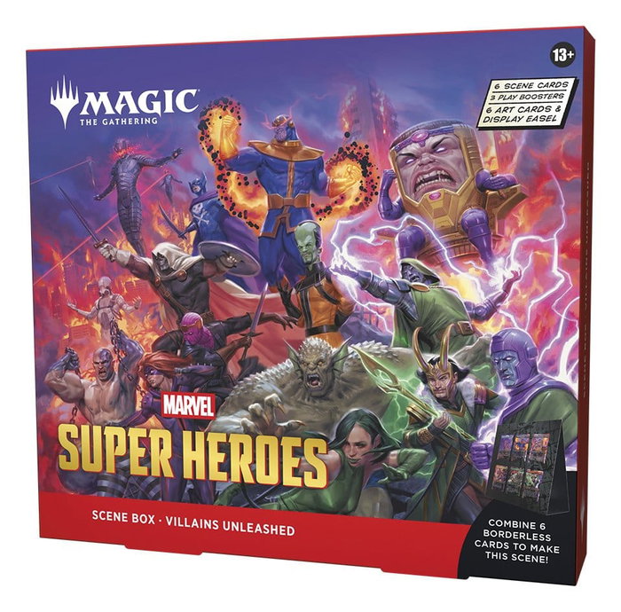 Wizards of the Coast Magic the Gathering Marvel Super Heroes Présentoir boîtes scéniques (4) *ANGLAIS* Wizards of the Coast Magic the Gathering Marvel Super Heroes Présentoir boîtes scéniques (4) *ANGLAIS*