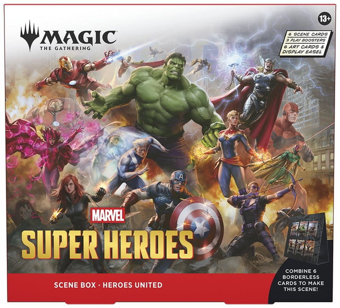 Wizards of the Coast Magic the Gathering Marvel Super Heroes Présentoir boîtes scéniques (4) *ANGLAIS* Wizards of the Coast Magic the Gathering Marvel Super Heroes Présentoir boîtes scéniques (4) *ANGLAIS*