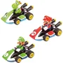 Carrera Pack de 3 Voitures à Rétrofriction Pull & Speed - Mario Kart - Échelle 1:43 - À Partir de 3 Ans