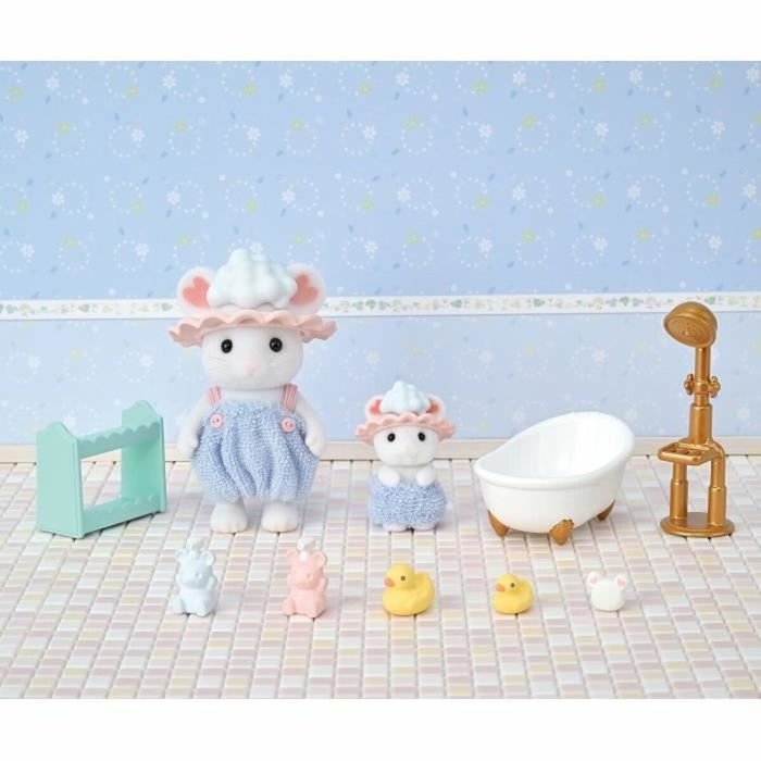 Epoch Toys Sylvanian Families Le bain des frères Souris Marshmallow