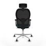 Piqueras y Crespo Chaise de Bureau avec Appui-tête Jorquera 2D086G2 Turquoise
