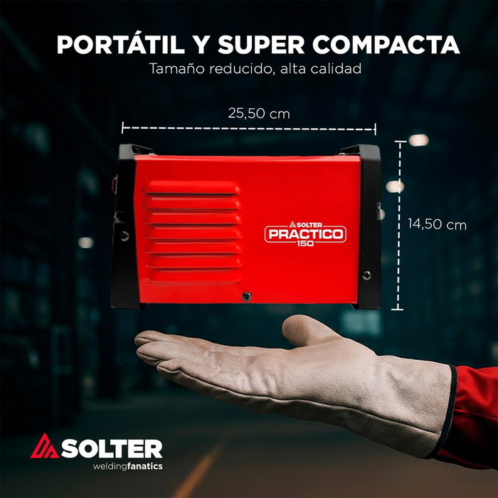 Solter Práctico 150 LD Poste à souder Inverter MMA/TIG 150A avec mallette Solter Práctico 150 LD Poste à souder Inverter MMA/TIG 150A avec mallette