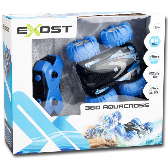 Exost 360 AQUACROSS Voiture Télécommandée Amphibie Bleu
