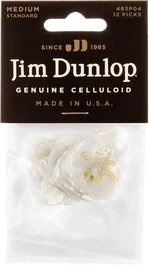 Dunlop Púas Celluloid White Pearloid Medium (pack de 12)