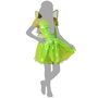 Déguisement Fée Clochette Vert Brillant pour Fille, Ensemble Robe et Ailes, 3-4 Ans - Polyester