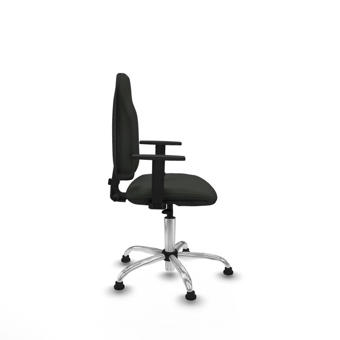 PIQUERAS Y CRESPO Chaise de bureau Algarra, tissu noir, base chromée PIQUERAS Y CRESPO Chaise de bureau Algarra, tissu noir, base chromée