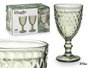 Vivalto Verre Diamant Vert 310 ml 8.8x16.8x8.8 cm (Set de 24)