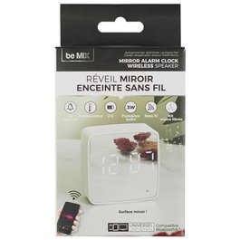 Be Mix Réveil Miroir avec Haut-parleur sans fil