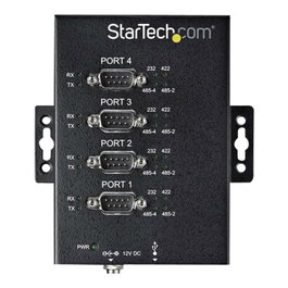Startech ICUSB234854I Hub Adaptateur USB 2.0 à 4 Ports Série RS232/RS422/RS485 pour Montage Rail DIN