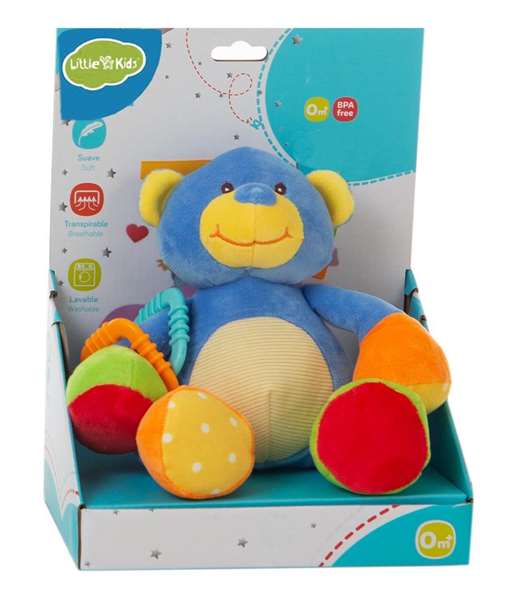 BigBuy Fun Ours bleu Activity - Jouet Peluche 26 cm BigBuy Fun Ours bleu Activity - Jouet Peluche 26 cm