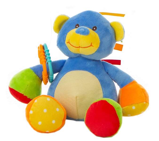 BigBuy Fun Ours bleu Activity - Jouet Peluche 26 cm BigBuy Fun Ours bleu Activity - Jouet Peluche 26 cm