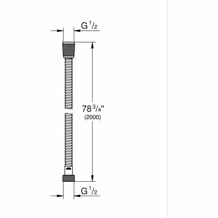 GROHE VitalioFlex Metal Flexible de douche 2 m Chromé