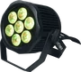 ALGAMLIGHT Par LED IP65 7x12W Hex RGBW+Ambre+UV DMX - Projecteur Scène 84W 40° 6/10 Canaux