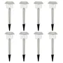 Lumisky Alesia Lot de 8 Balises Solaires Extérieures LED Blanc Froid, Métal, Autonomie 8h, Étanches IP44