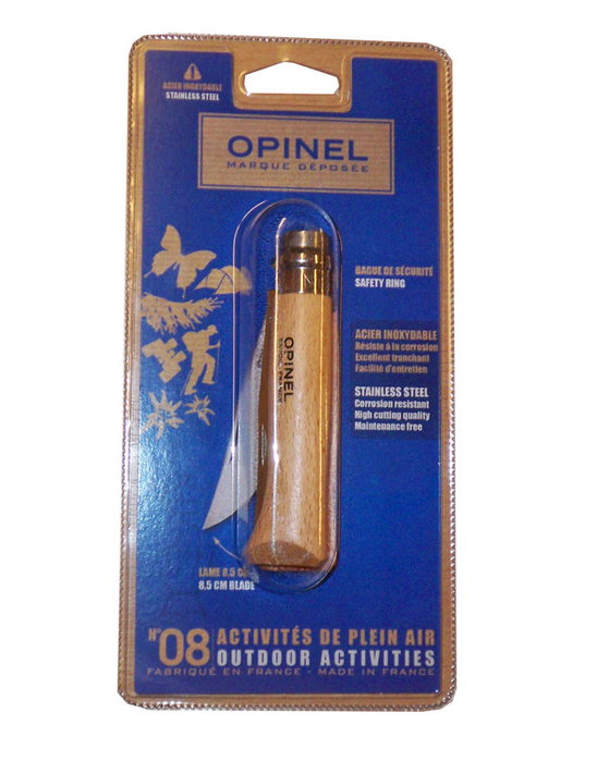 Opinel Couteau de poche No. 08 en acier inoxydable