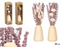 Giftdecor Vase Haut Lavande Modèles Assortis 10x35x10cm Céramique et Matière Végétale (Set de 12)