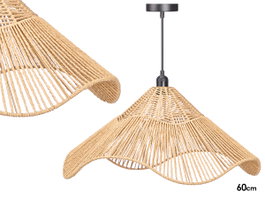 GIFTDECOR Lampara Techo 60cm Vuelo Cuerda Negro-Natural