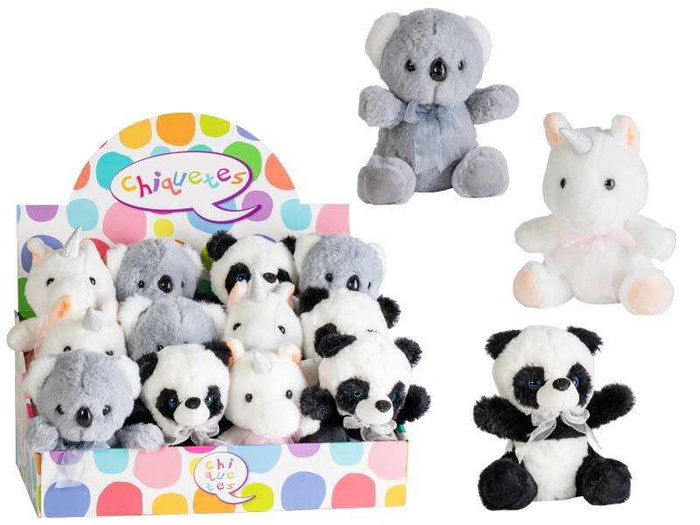Beatriz Peluche assortie - Panda, koala ou licorne 21 cm - Peluche en polyester pour bébé dès 0 mois
