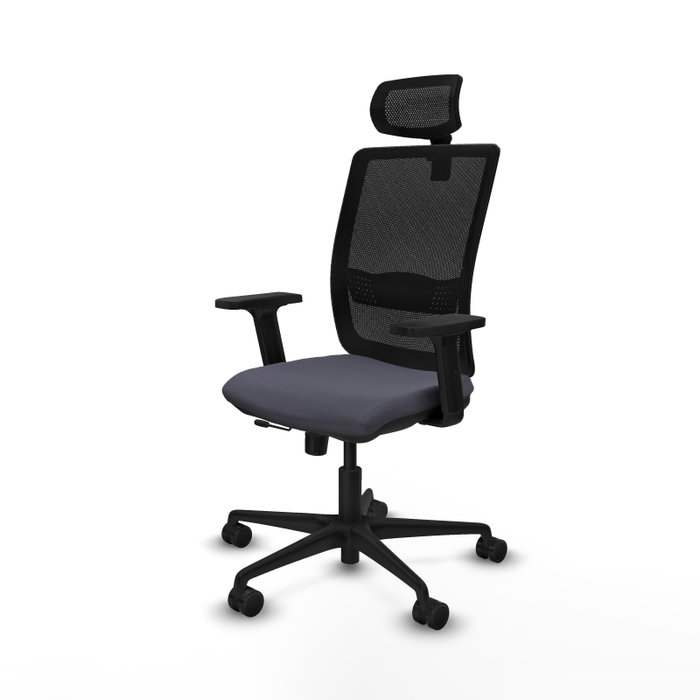 Piqueras Y Crespo Haches Chaise de bureau Sincro/Traslack Gris foncé/Noir