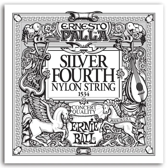 Ernie Ball Cuerda Clasica Silver Ernesto Palla 4th Ernieball Set de 6 cordes de guitare classique (Set de 6) Ernie Ball Cuerda Clasica Silver Ernesto Palla 4th Ernieball Set de 6 cordes de guitare classique (Set de 6)