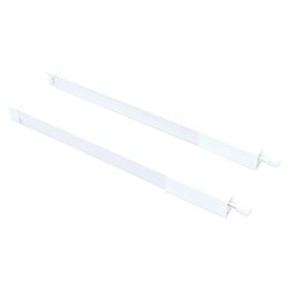 HERRAJES ALK Jeu de 2 varilles rectangulaires pour casserolier Ducati blanc