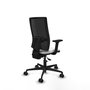 PIQUERAS Y CRESPO Chaise Bormate Asynchrone Blanc/Noir avec Accoudoirs 2D