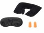 ARTE REGAL Set de voyage avec coussin gonflable, masque et bouchons d'oreilles - Assortiment 3 couleurs