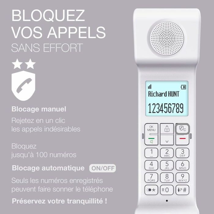 Téléphone Sans Fil Alcatel ATL1428162 Blanc Téléphone Sans Fil Alcatel ATL1428162 Blanc