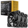 Antec Nova Pack de 3 Ventilateurs de Boîtier 120 mm - Noir - Refroidissement Silencieux avec Roulement FDB