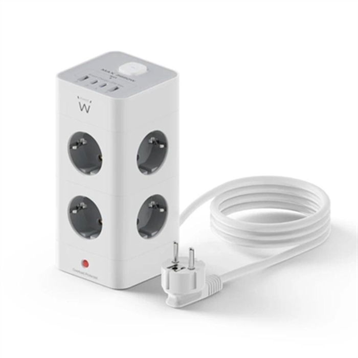 Rallonge 8 Tomas Schuko Ewent EW3864 Blanc 3680 W (2 m)